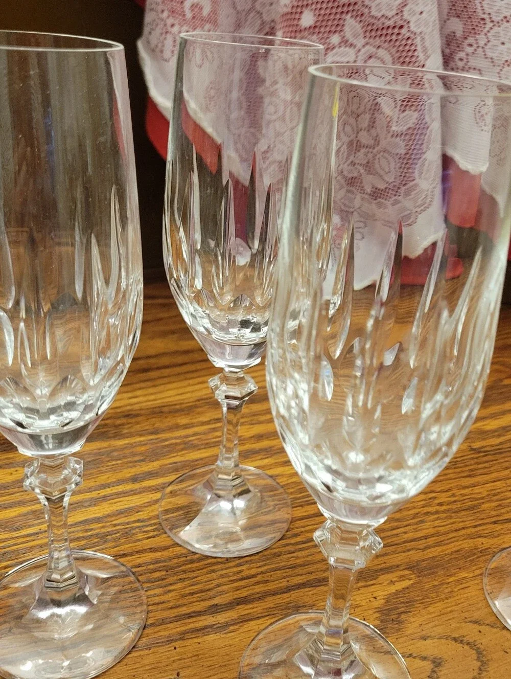 Vintage Schott-Zwiesel Gardan Champagne Flute Wine Glasses Crystal Set of 6